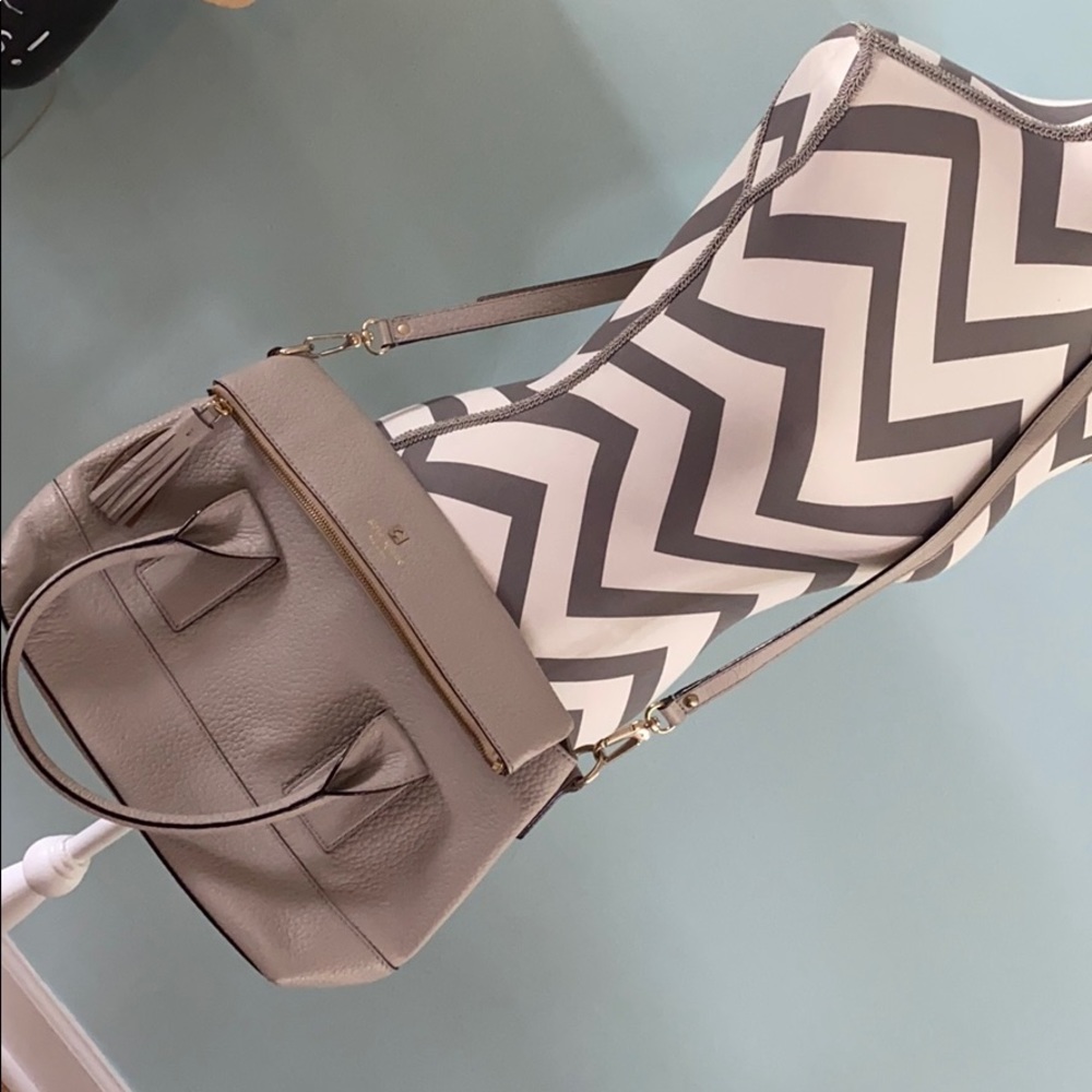 Kate Spade Taupe Double Handle/Crossbody Strap